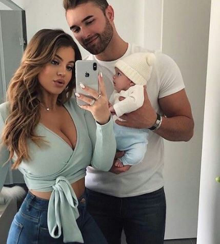 Piscopo with her boyfriend Andre Zachary Rebelo and son