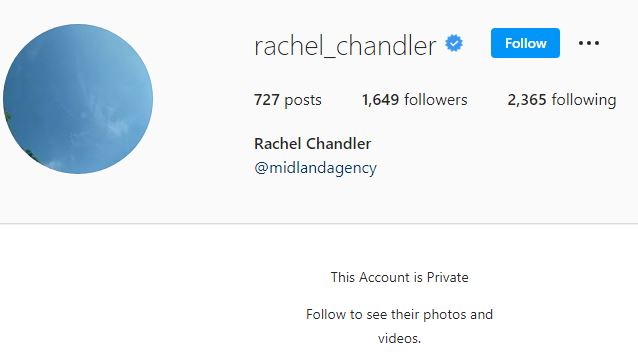 Rachel Chandler Instagram account