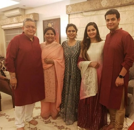 Radha Bhatt with her boyfriend