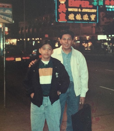 Rob Mananquil old picture with his father