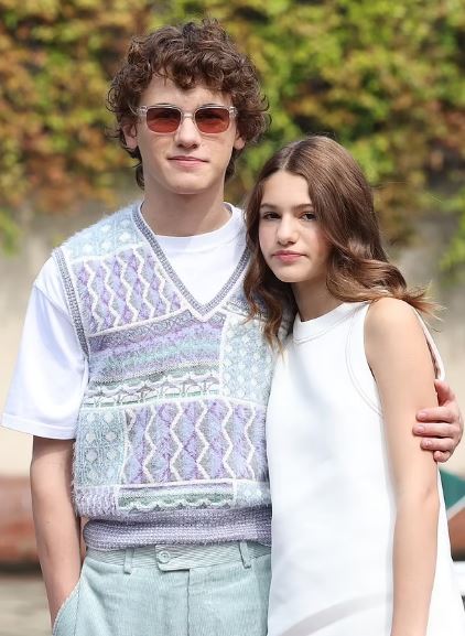 Sam Nivola with his sister