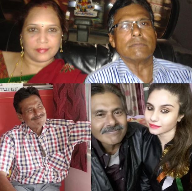 Taniya Chatterjee with parents