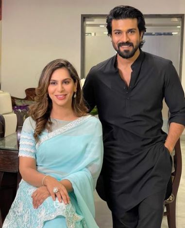 Upasana Kamineni with her husband