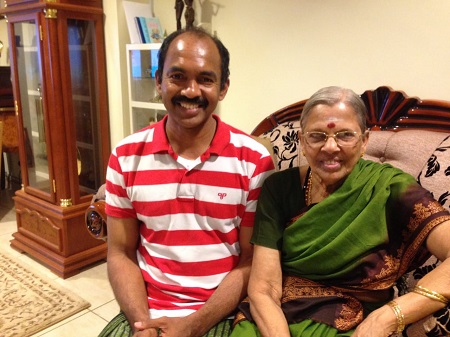Venu Kunnappilly with his mother