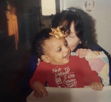 Young Jamal with his grandmom