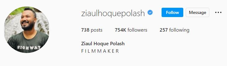 Ziaul's Instagram account