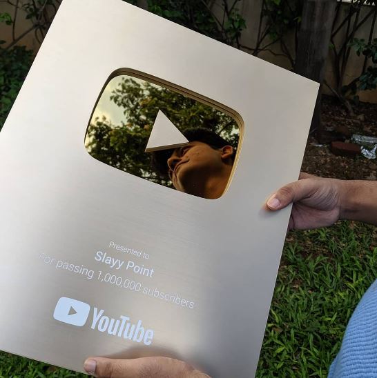 Abhyudaya Mohan received Golden YouTube Button
