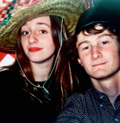 Ambre Chalumeau with her friend Carl