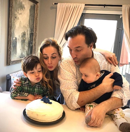 Ana Walshe with her husband and kids