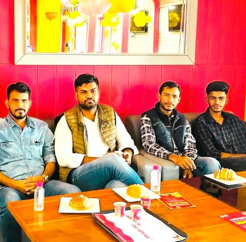 Arvind with his friends