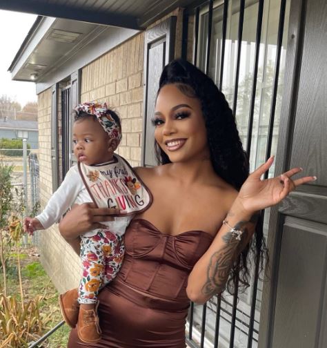 Ashley with her child
