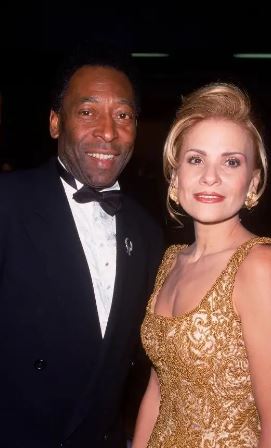 Assíria and her ex-husband Pelé