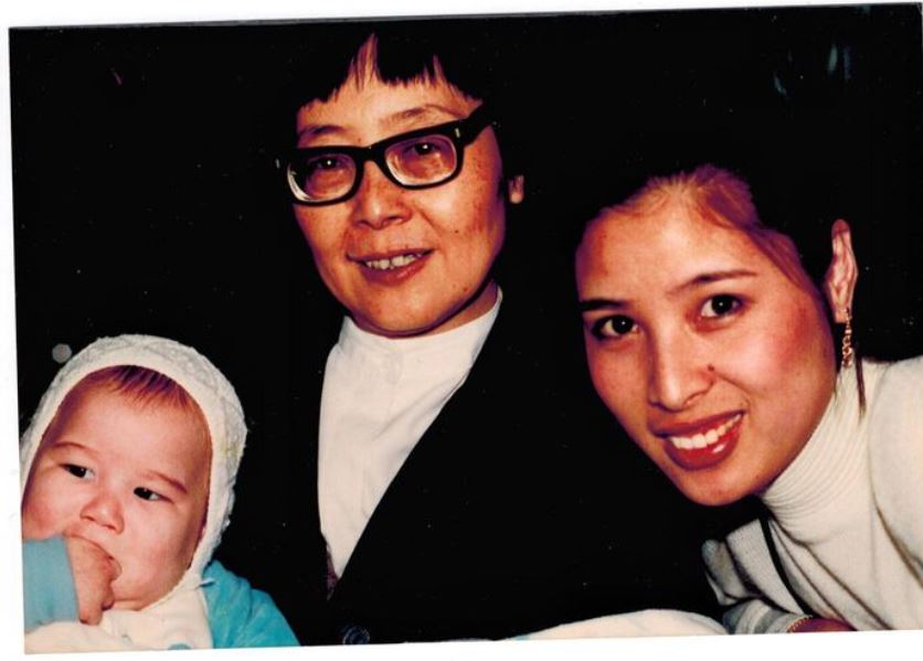Blake Abbie childhood image with his mother and grandmother