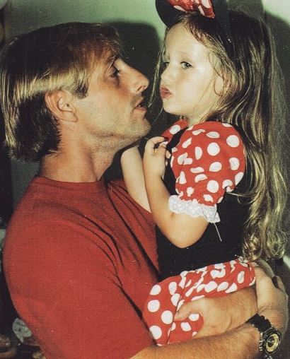 Bruna Griphao with her dad