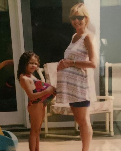 Childhood photo of Callie with her mother Kristen Rivers