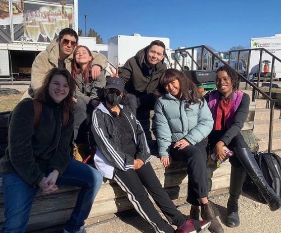 Damian with his friends