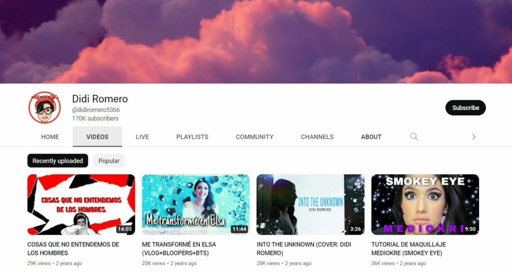 Didi Romero YouTube channel