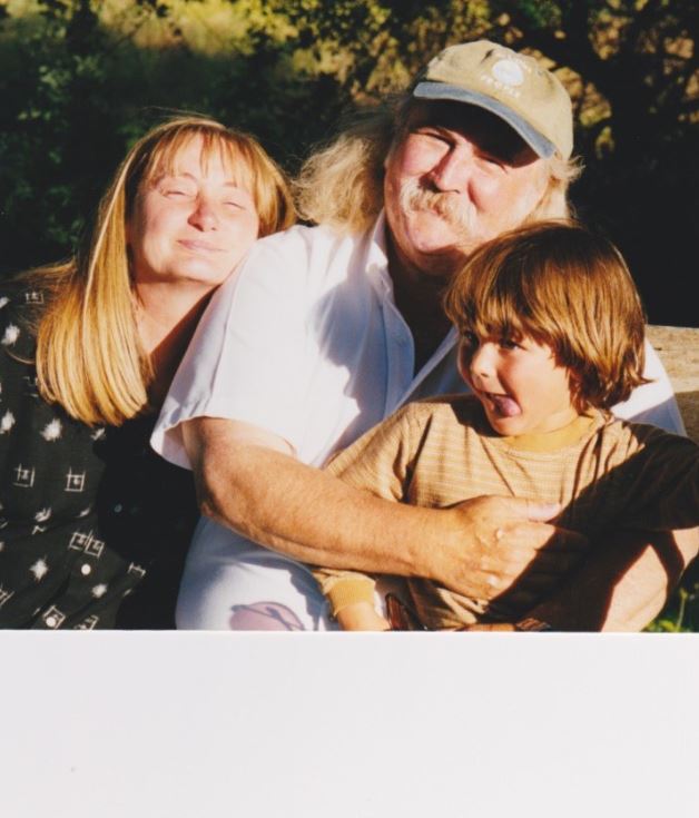Jan Dance old image with her husband and son