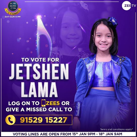 Jetshen Lama took part in Sa Re Ga Ma Pa Li’l Champs