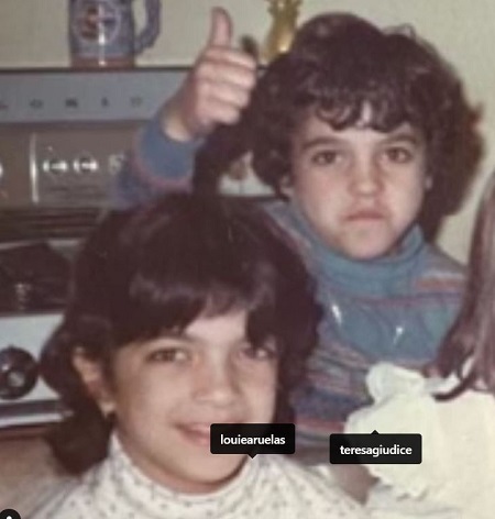 Joe Gorga childhood picture with his sister