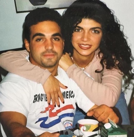 Joe Gorga young age picture with his sister