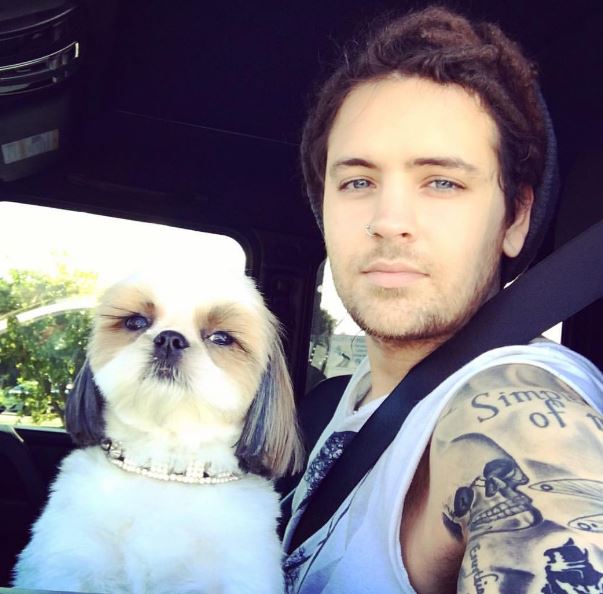 Jon with his pet dog