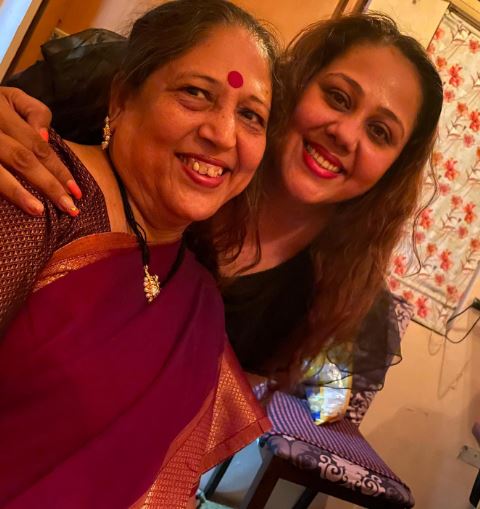 Ketaki with her mother Madhuri Walawalkar