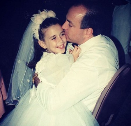Lauren Manzo childhood pictue with her father