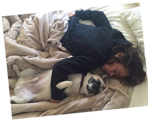 Mace with his pet dog