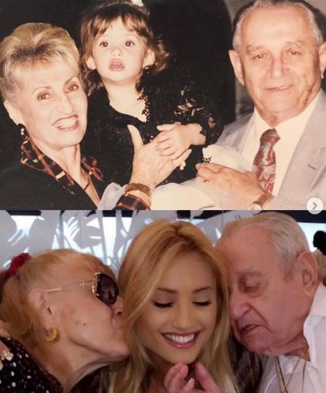 Montana with her grandparents