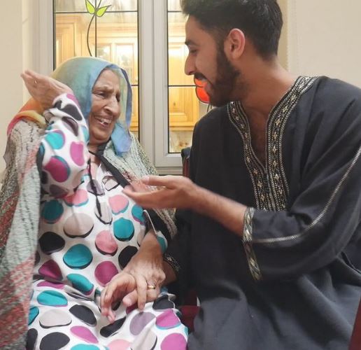 Murad with his grandmother