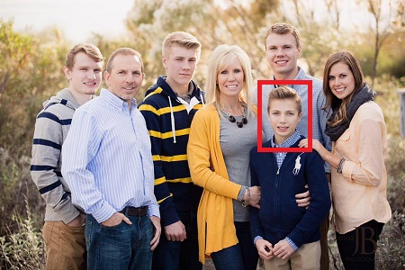Noah brady with his family