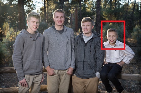 Noah brady with his three brothers