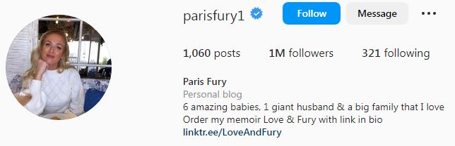 Paris's Instagram account
