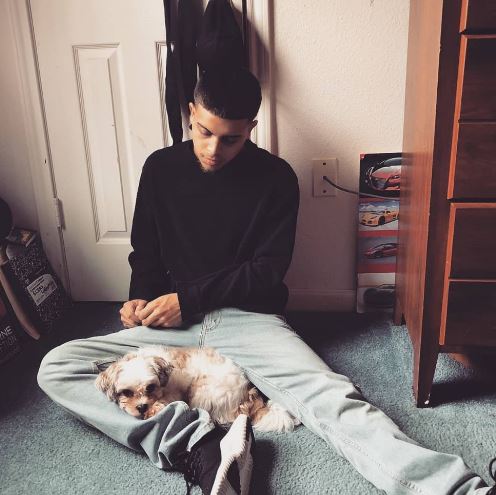 Ralph Barbosa with his pet dog