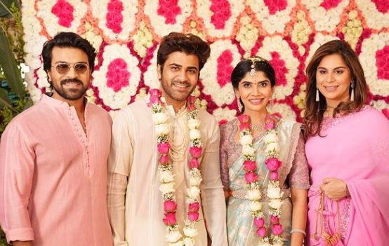 Ram Charan and Upasana Kamineni at engagement