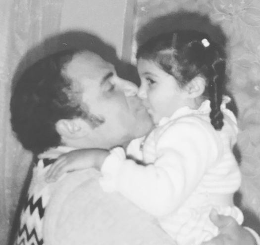 Sandra with her father