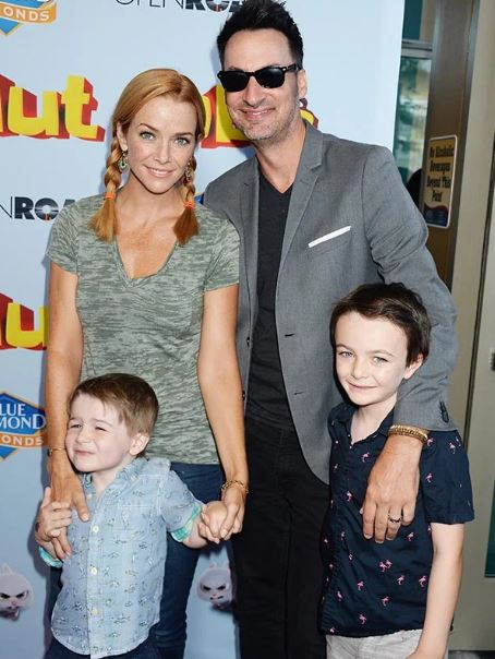 Stephen and Annie Wersching with their kids
