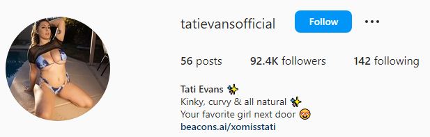 Tati's Instagram account