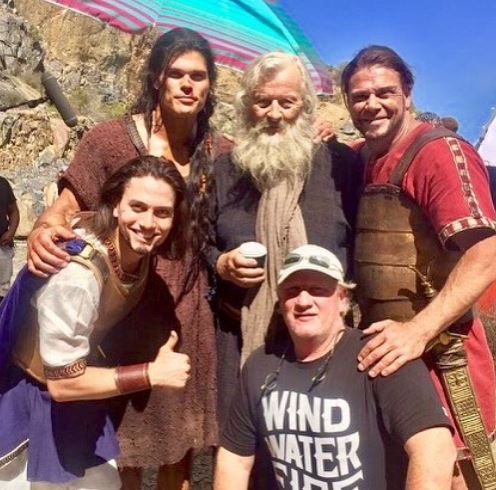 Taylor with the cast of Samson