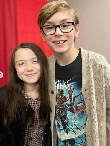 Violet with her best friend Julian Hilliard