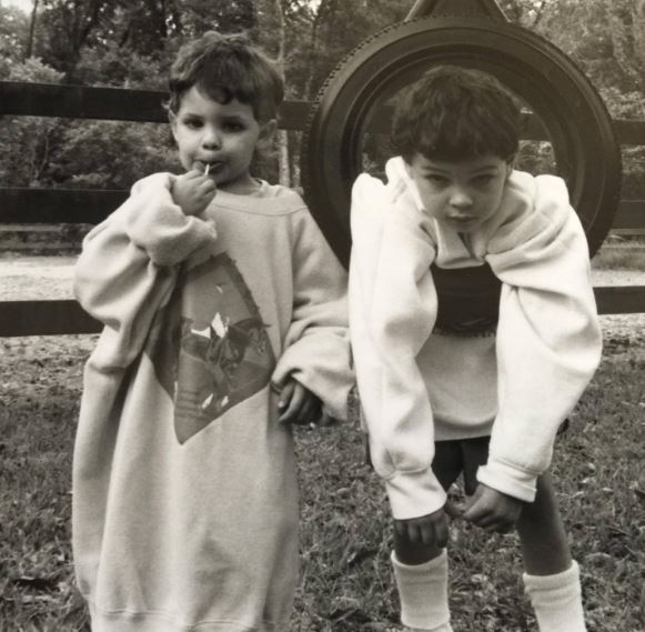 Young Jon with his brother Nick Hill