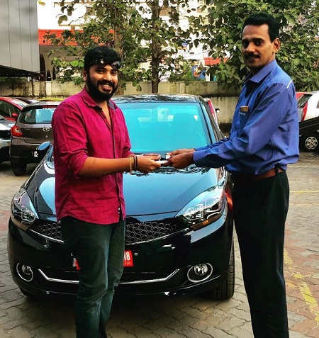 Ajay Sathyan with his first car