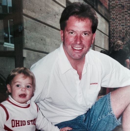 Ally Lewber childhood image with her dad