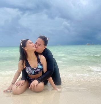 Althea Ablan with her mom