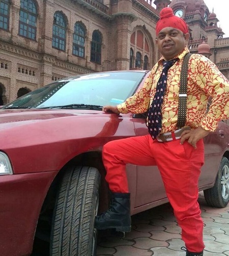 Amritpal Chotu wiht his car