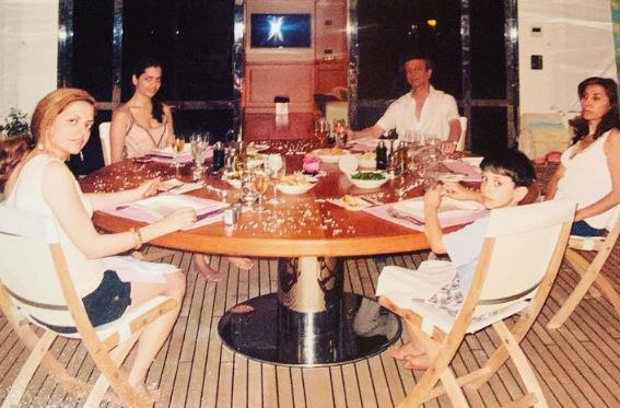 An old photo of Mandana with her family