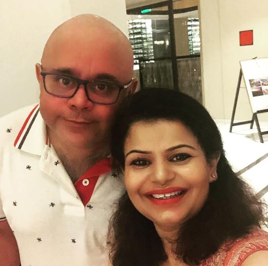 Ashwani with his wife Anubha Dayal Gujral