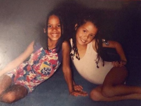 Britt Stewart with her sister