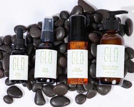 Chariah's skincare brand GLO